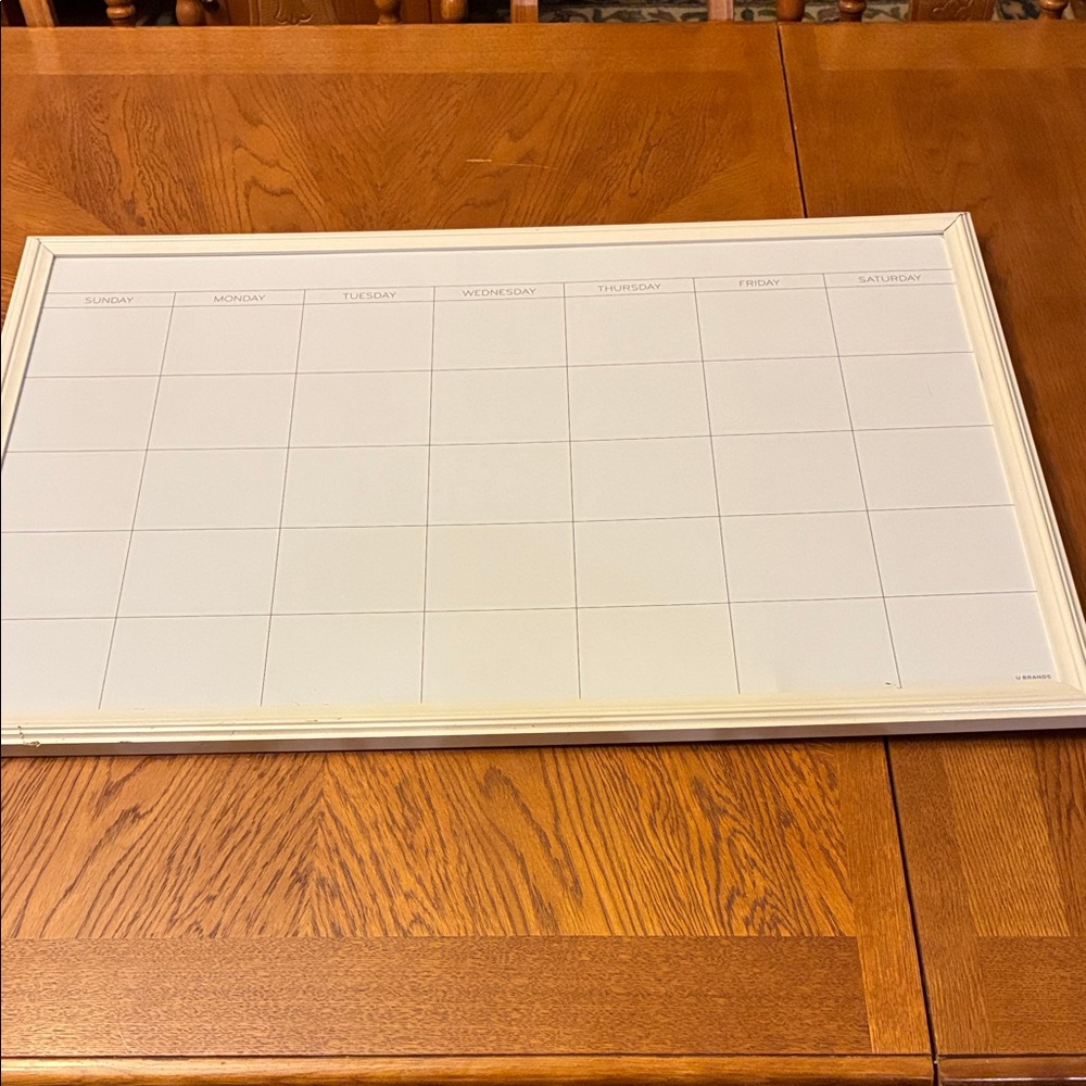 U Brands Magnetic White Framed Weekly Planner Board